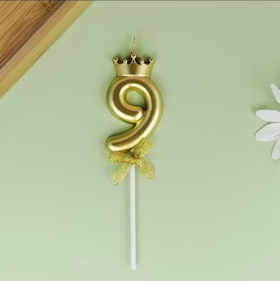 Lilin Angka Ulang Tahun Pita Gold - 9