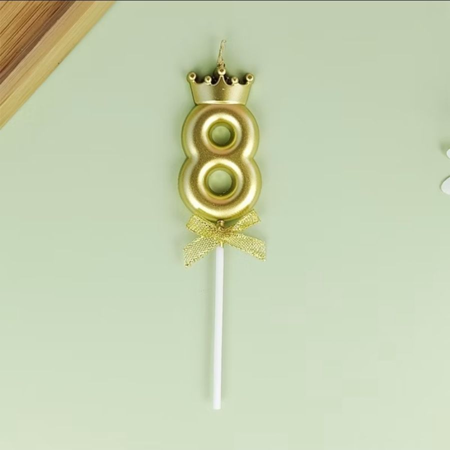 Lilin Angka Ulang Tahun Pita Gold - 8
