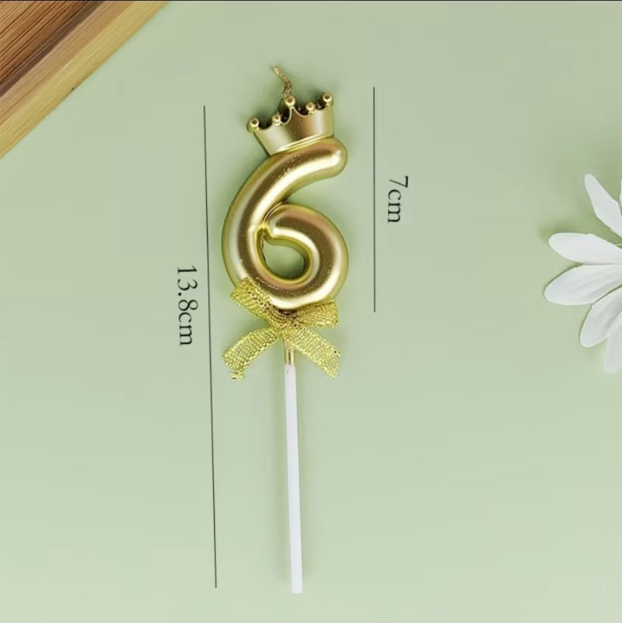 Lilin Angka Ulang Tahun Pita Gold - 6
