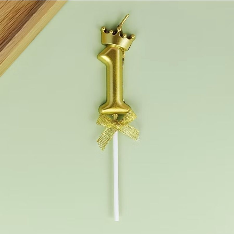 Lilin Angka Ulang Tahun Pita Gold - 1