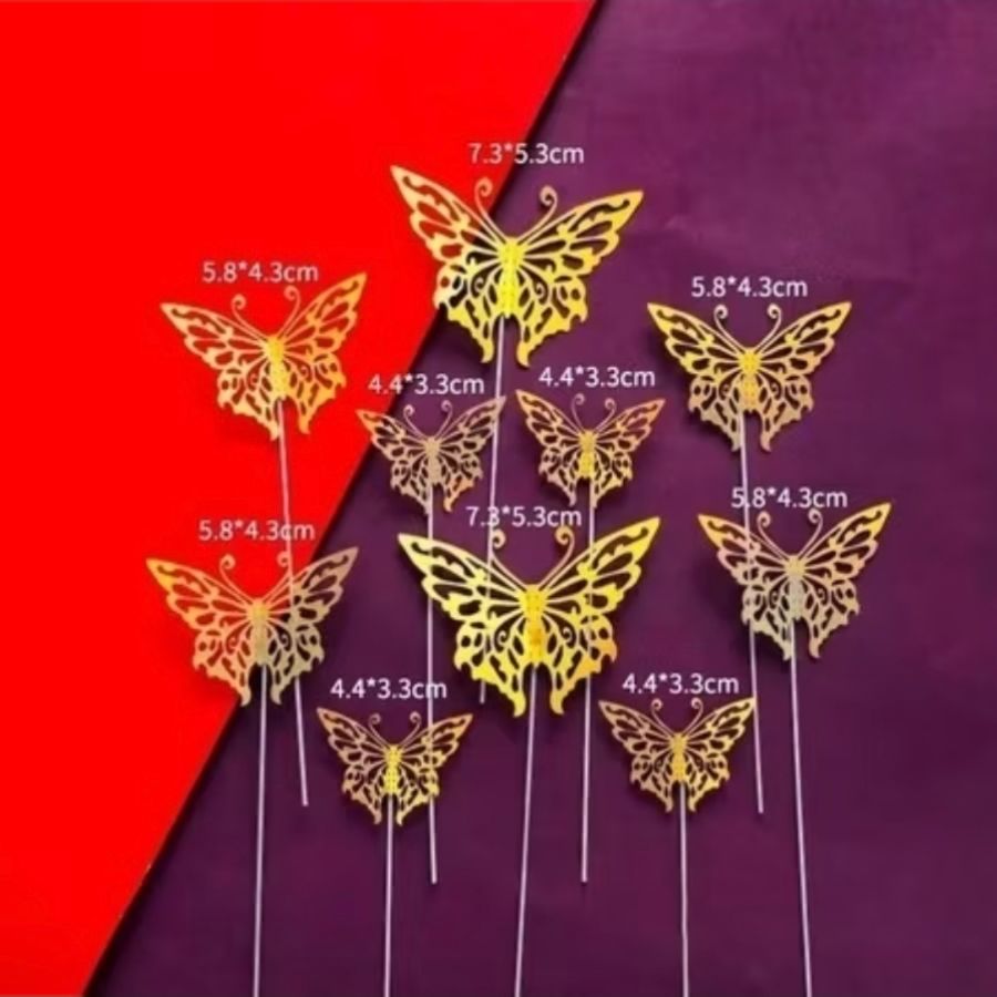 Topper Kupu Kupu - Gold