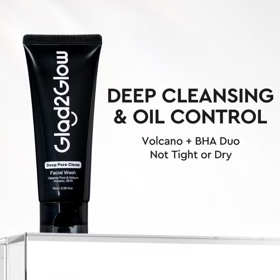 Glad2Glow Facial Wash Deep Cleansing & Oil Control Volcano 70ml