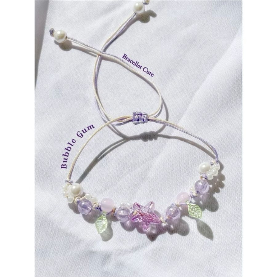 Gelang Tali Serut Bintang Laut - Ungu