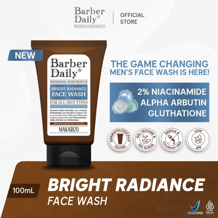 Makarizo Barber Daily Bright Radiance Face Wash 100ml