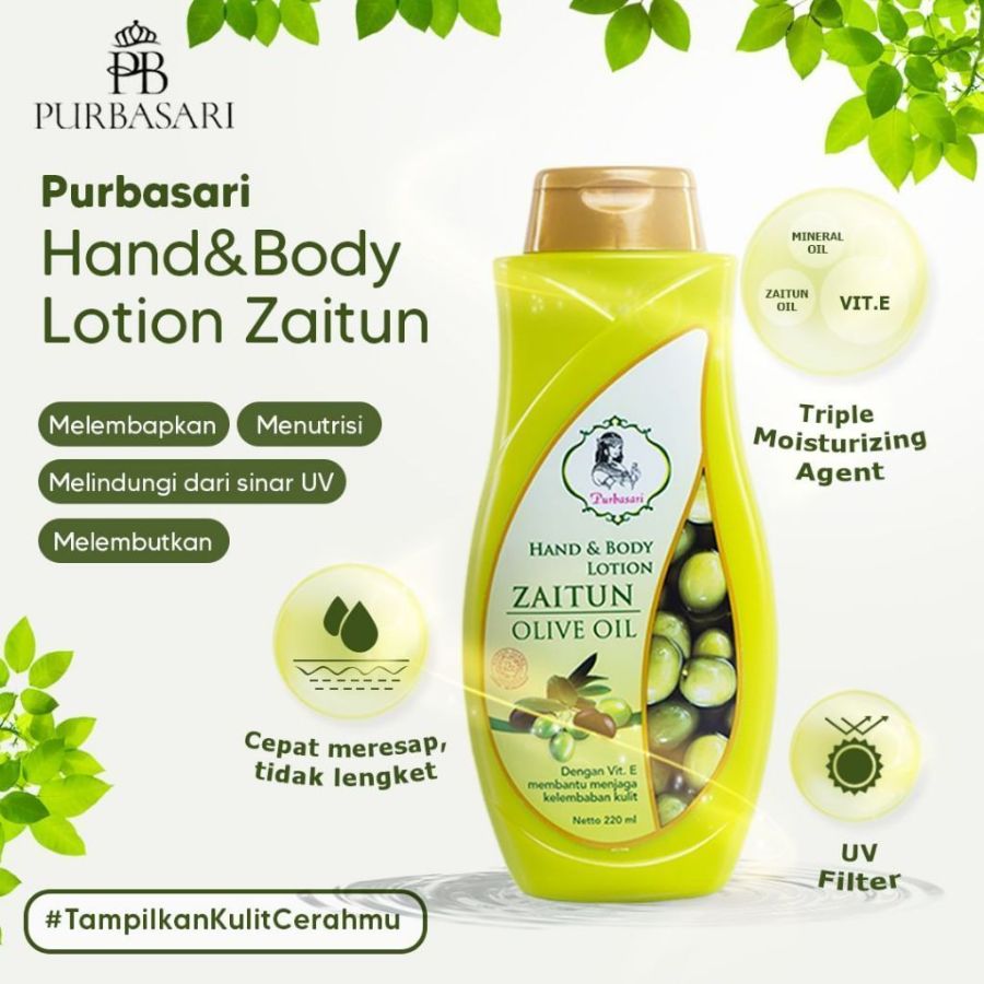 Purbasari Hand & Body Lotion Zaitun 220ml