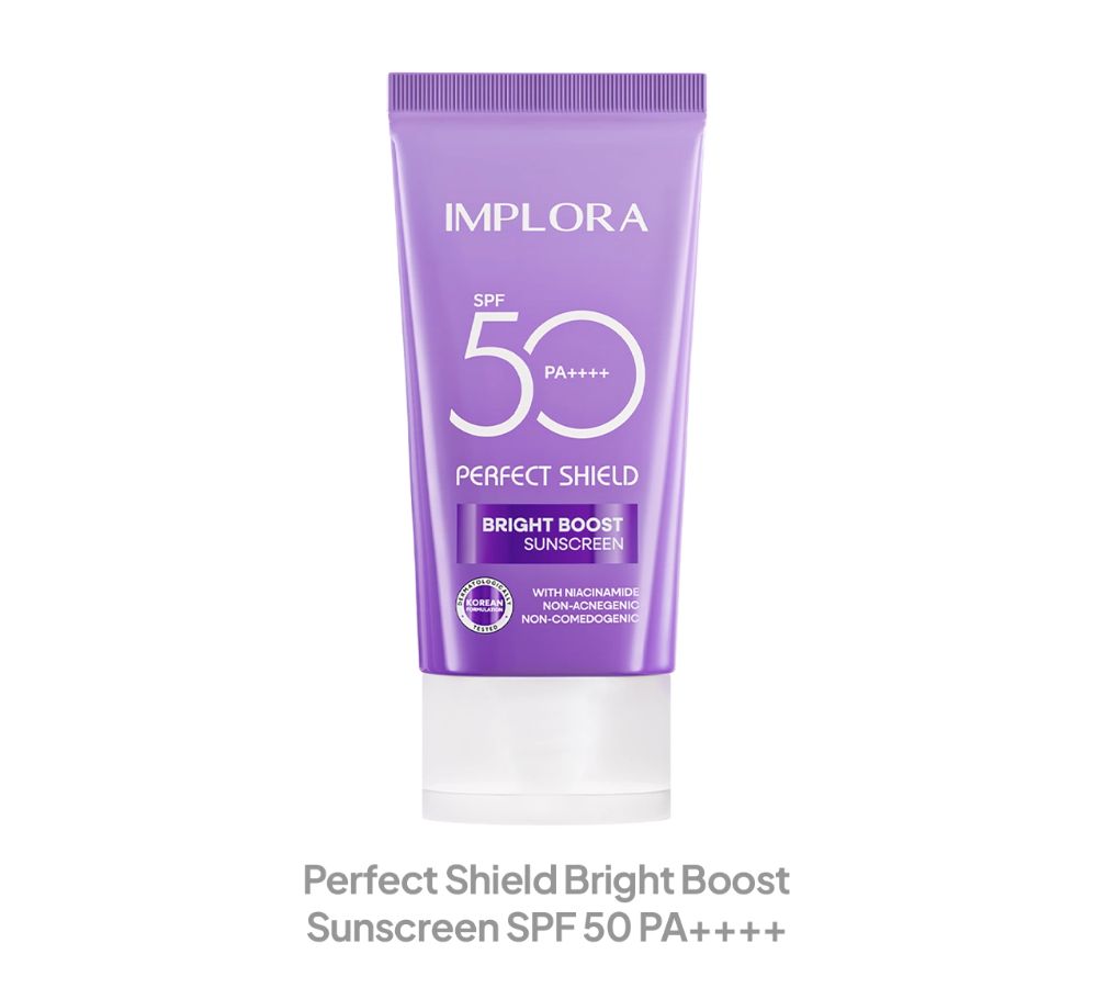 Implora Perfect Shield Bright Boost Sunscreen SPF 50 PA++++ 25ml