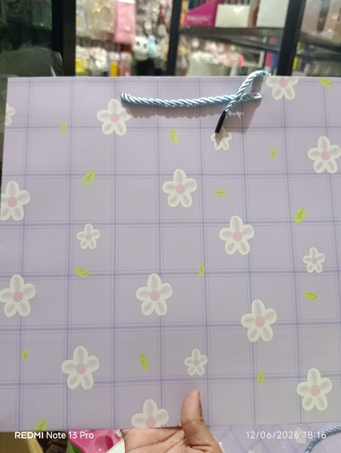Paper Bag Bunga - Purple