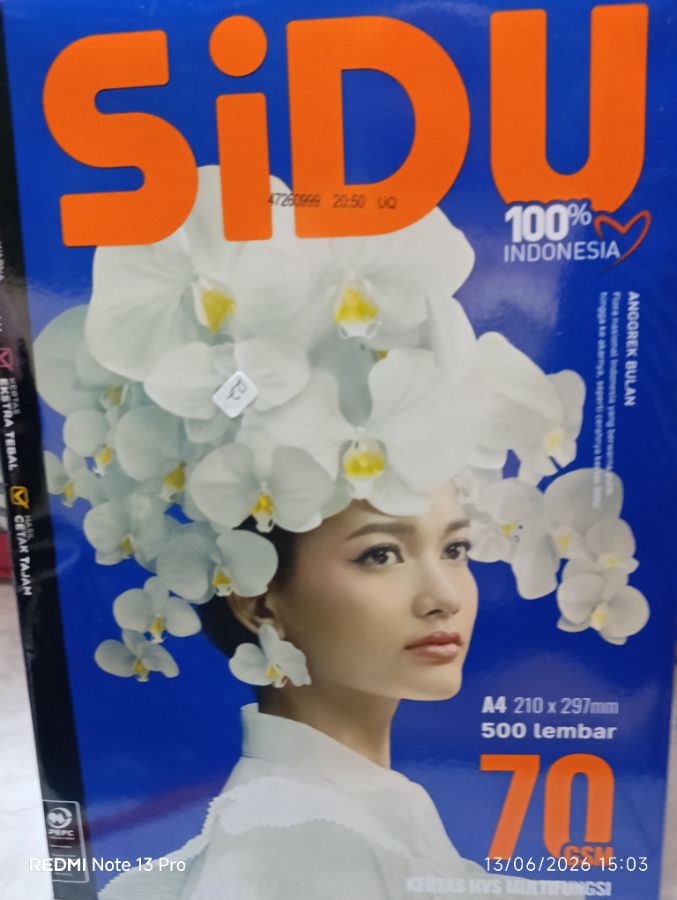 SIDU - HVS  A4 210 x 297mm 500 Lembar