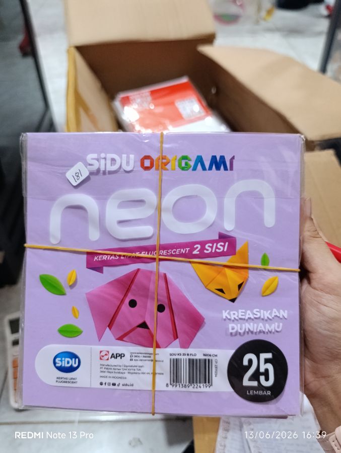 Sidu Origami Neon 16x16cm