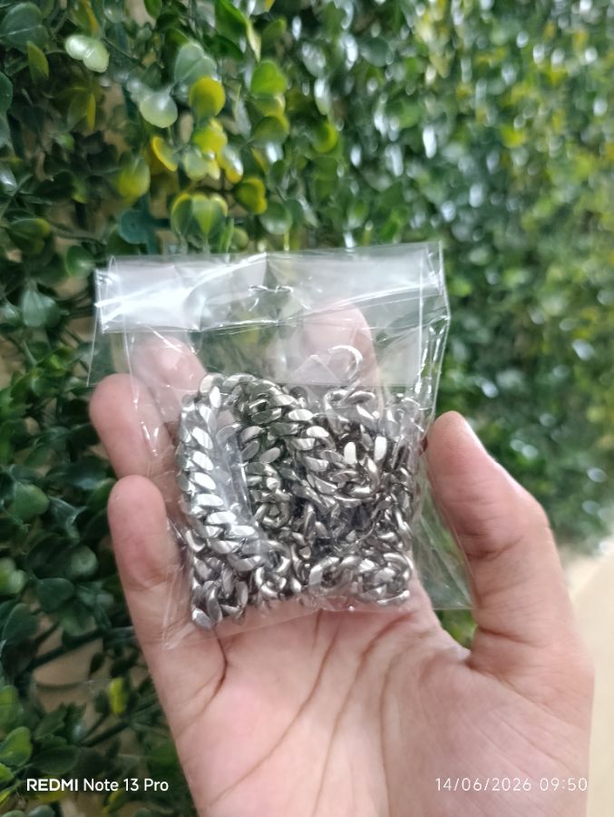 Gelang Rantai Silver Cowok - Sedang