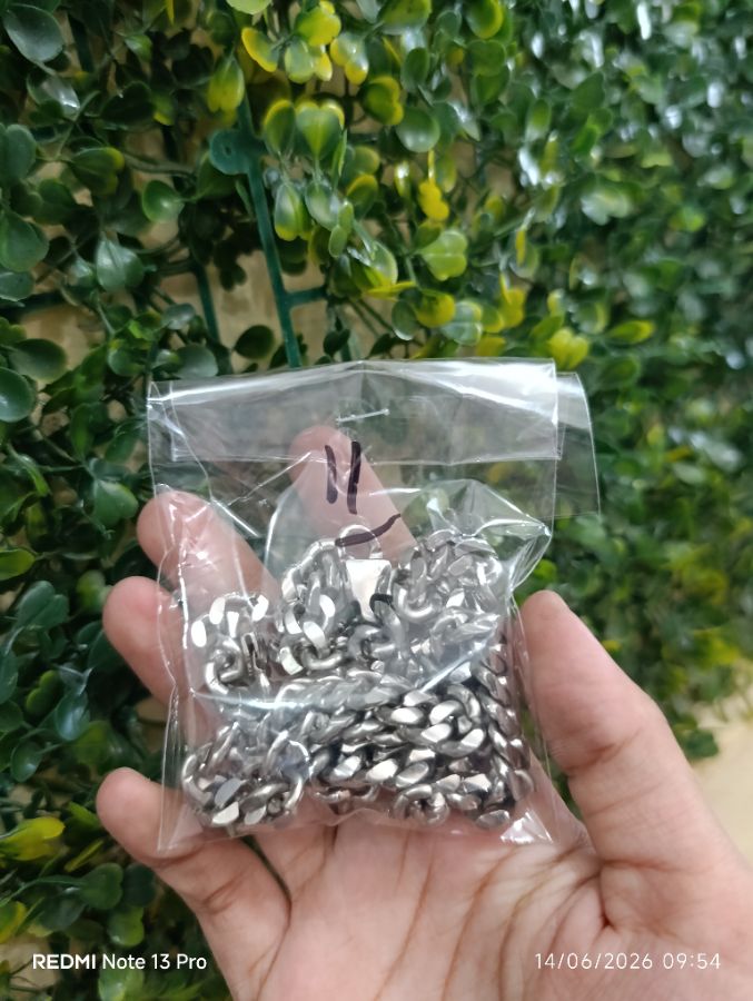 Gelang Rantai Silver Cowok - Kecil