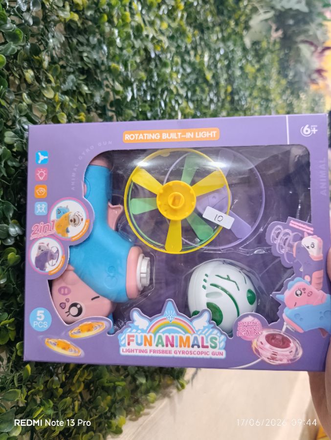 Fun Animals Lighting Frisbee Gyroscpic Gun