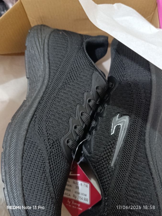 THOMAS - Sepatu Sekolah Hitam Polos - 39
