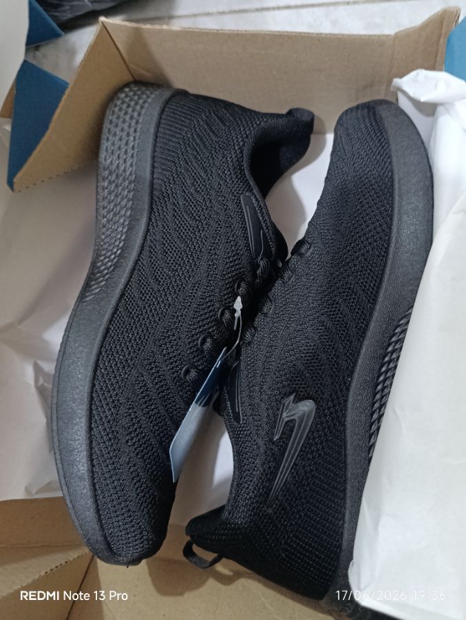 THOMAS - Sepatu Sekolah Hitam Putih - 37