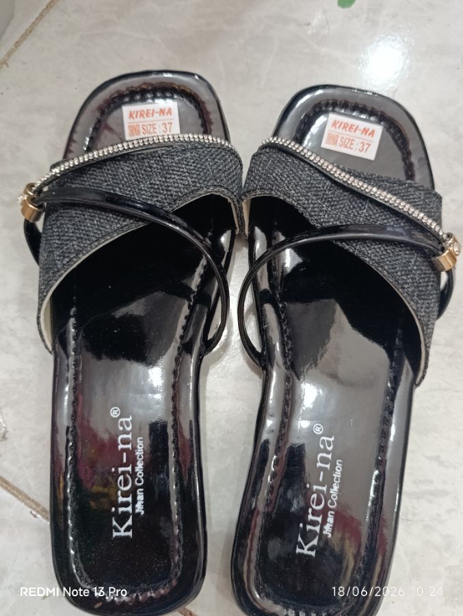 Kirei-na - Sendal Hitam Tali Size - 38