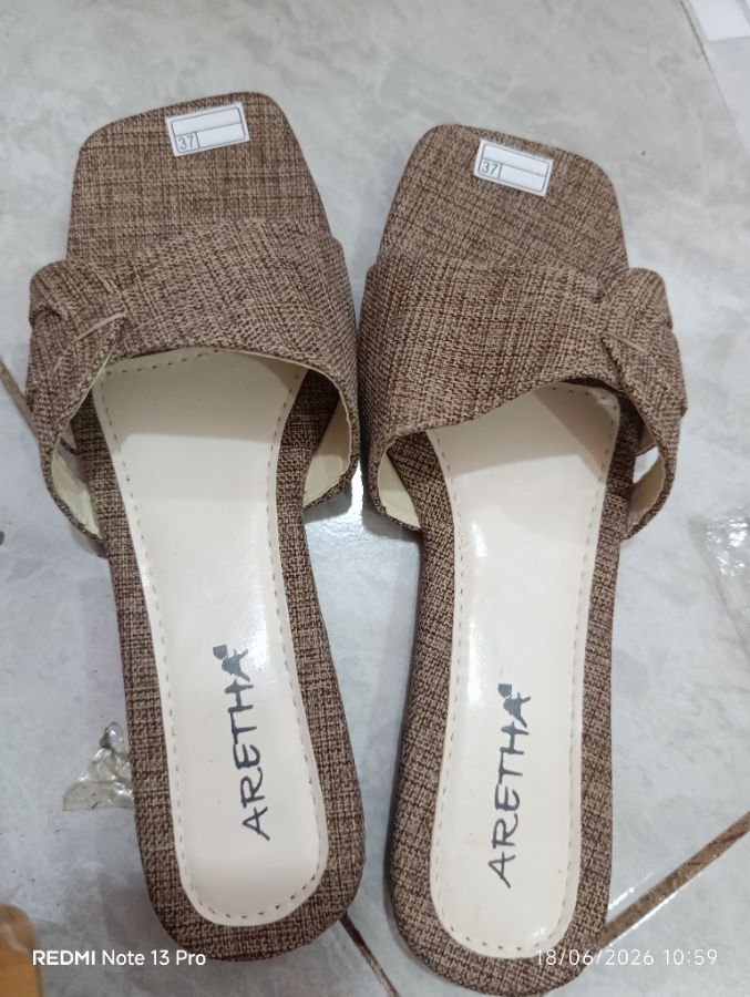 Aretha - Sendal Selop Brown Size - 37
