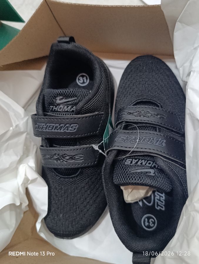 THOMAS - Sepatu Sekolah Hitam Size - 31