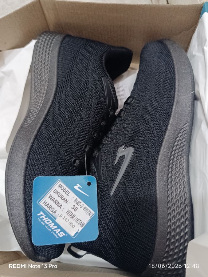 THOMAS - Sepatu Sekolah Hitam Size - 35