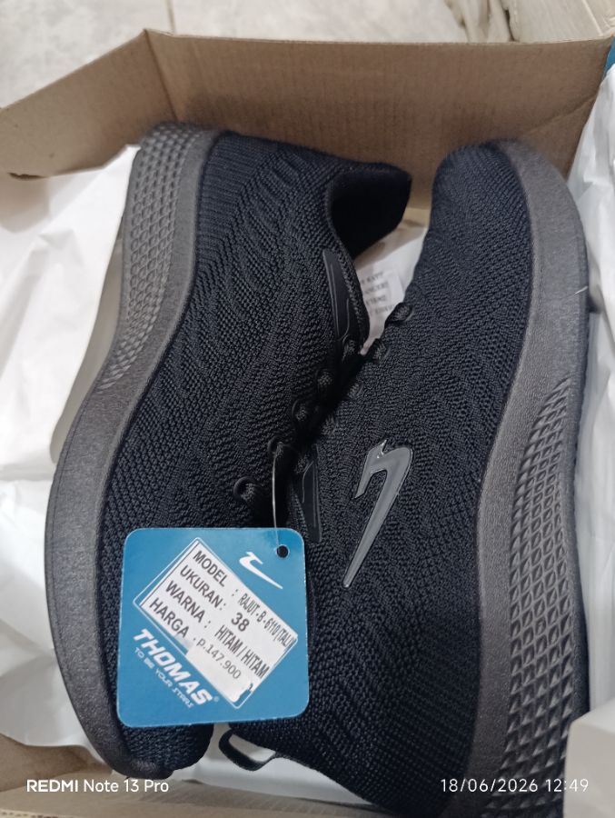 THOMAS - Sepatu Sekolah Hitam Size - 36