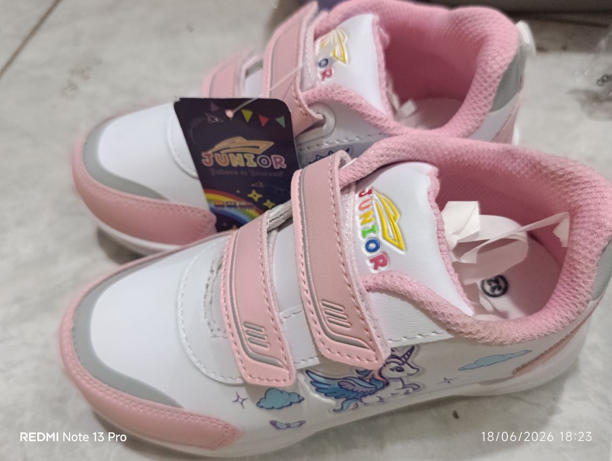 JUNIOR - Sepatu Anak Pink Putih - Size 30