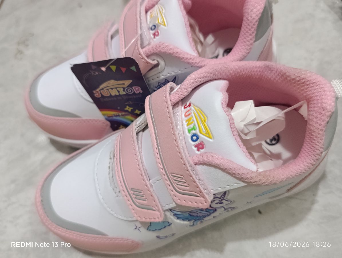 JUNIOR - Sepatu Anak Pink Putih - Size 32