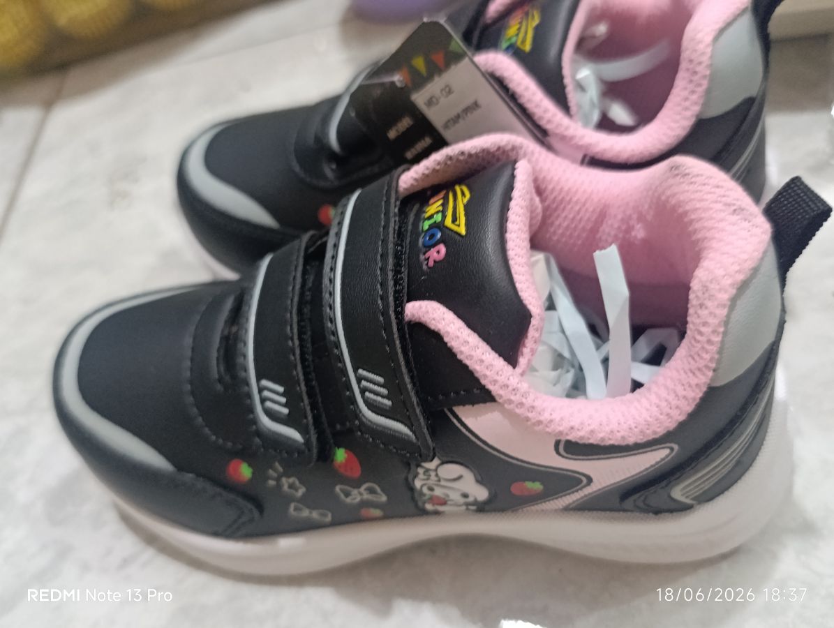 JUNIOR - Sepatu Anak Pink Hitam - Size 29