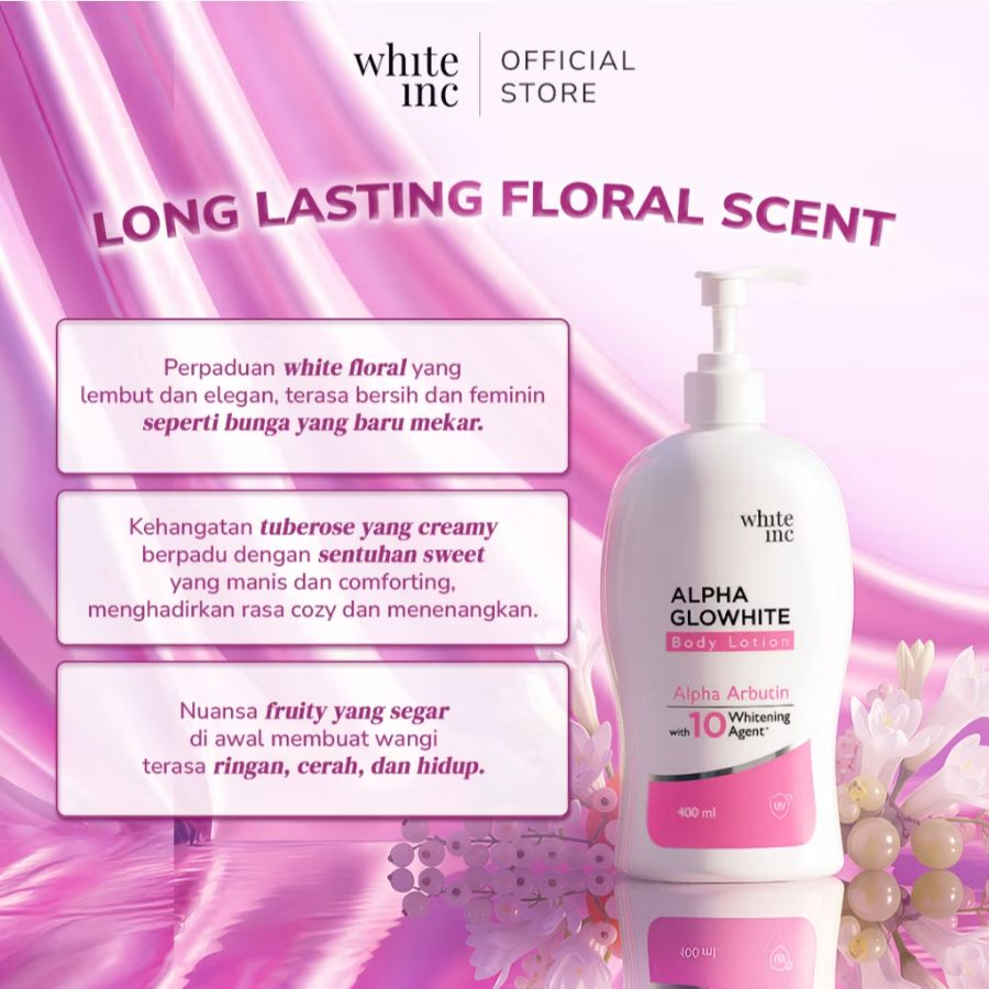 White Inc Alpha Glow White Body Lotion Whitening & Moisturizing 400ml