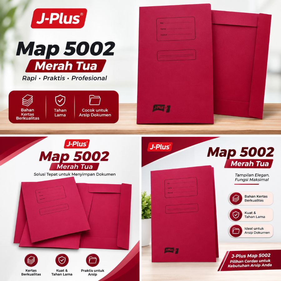 J-Plus Map 5002 Merah Tua