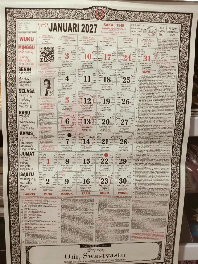 Kalender Dinding Bambang Gde Rawi 2027