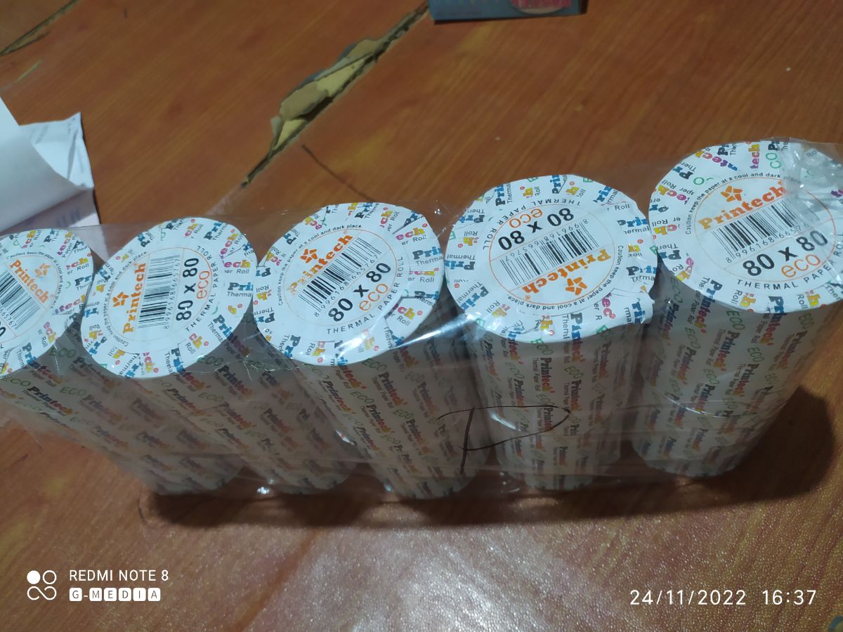 Kertas Thermal Roll Printech 80x80