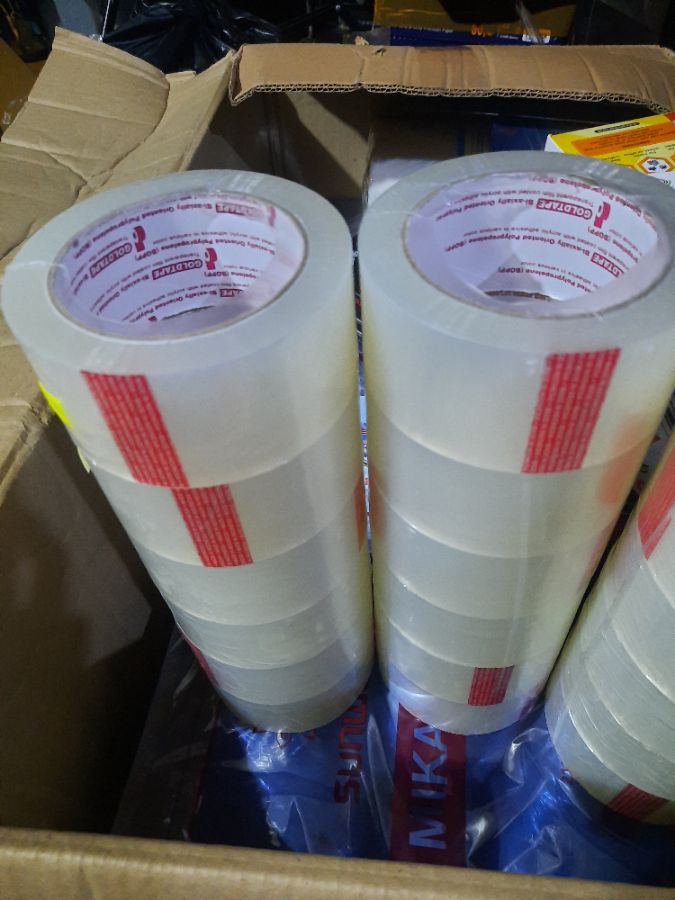 Lakban bening 2 inc gold tape