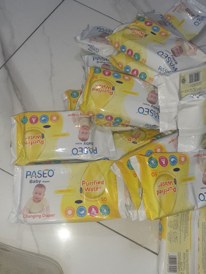 Tisu basah paseo 50sheets