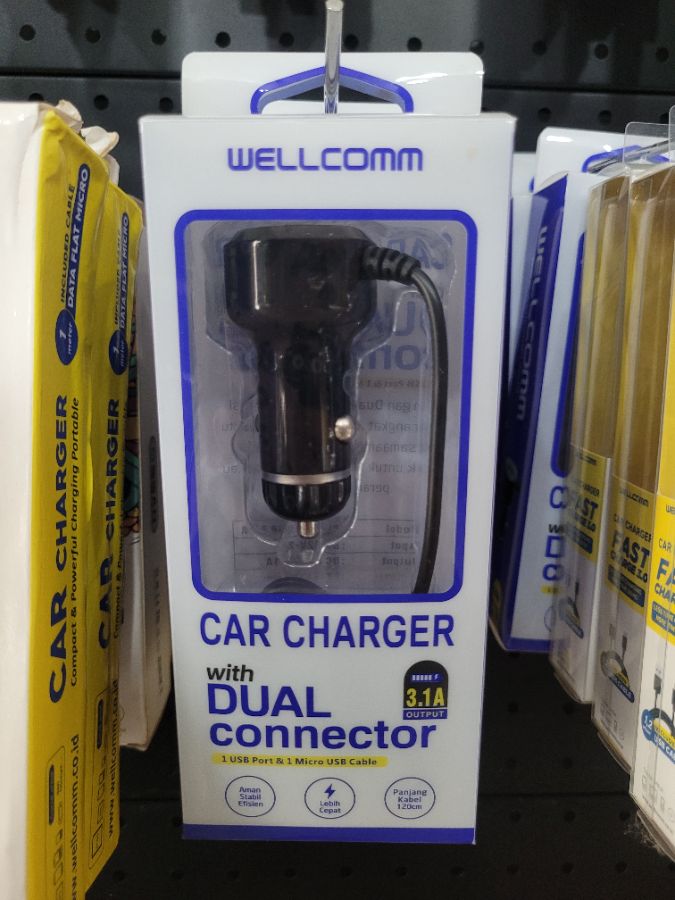 Car Charger/WELLCOME DUAL CONECTOR/3.1A