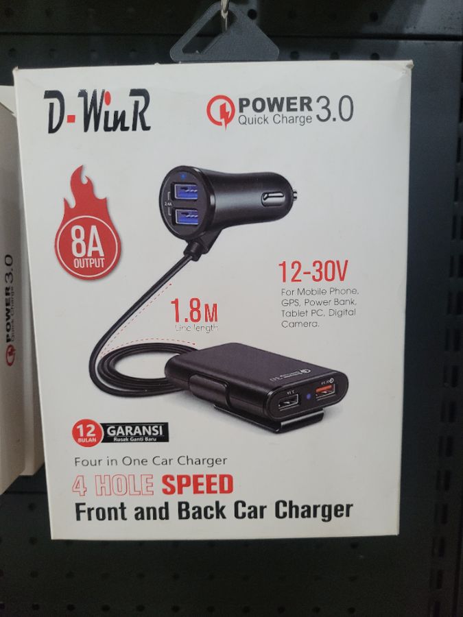 Car Charger/D WIN-R/4USB in 1/8A output