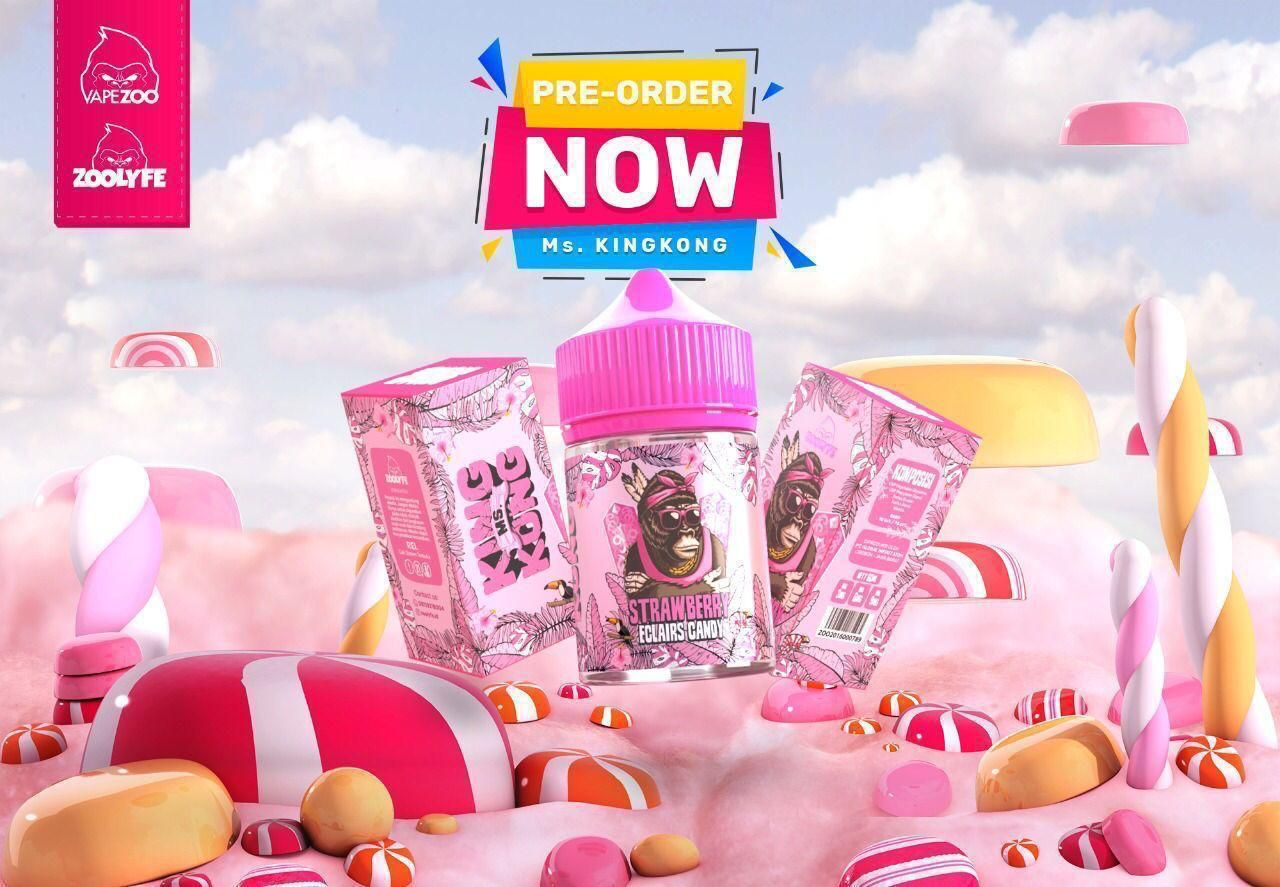Strawberry Eclairs Candy Pink 60ml King Kong