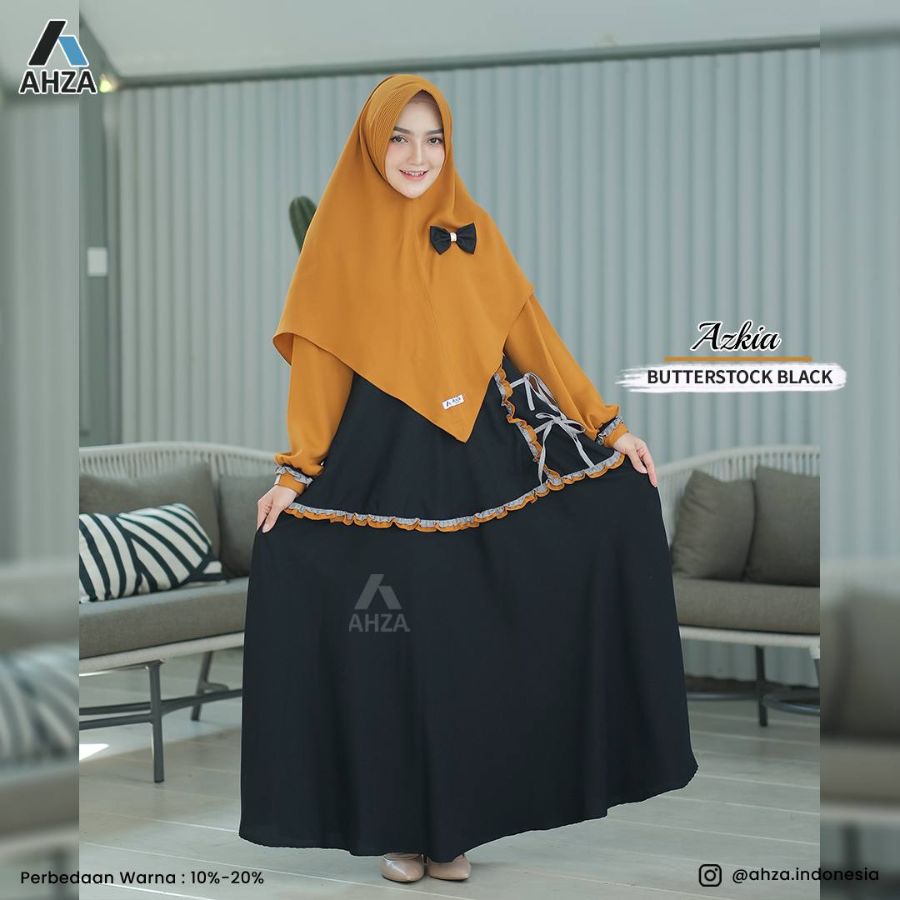 Gamis ahza azkia butterscotch 