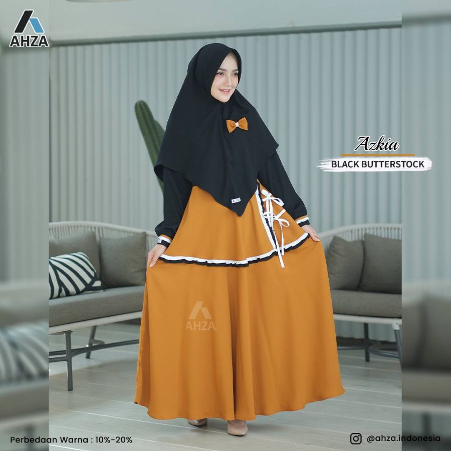 Gamis ahza azkia black 