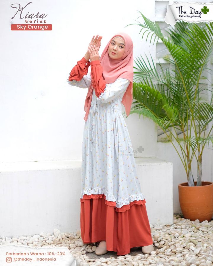 Gamis the day kiara sky orange mom L