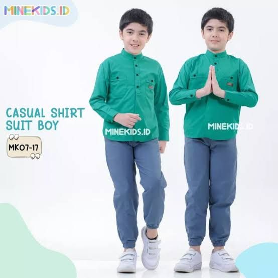 Set minekids boy Hijau