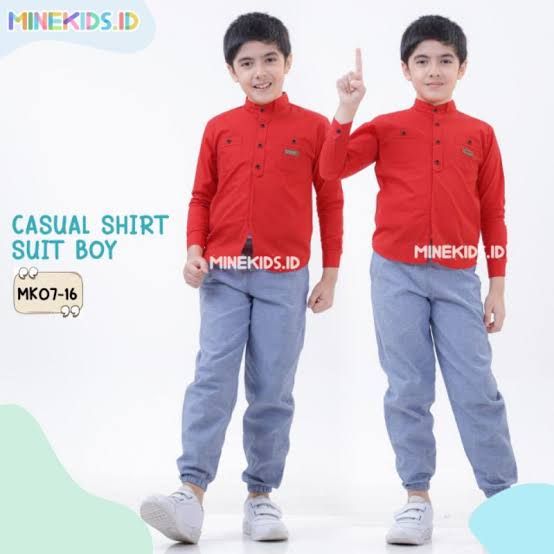 Set minekids boy merah 4