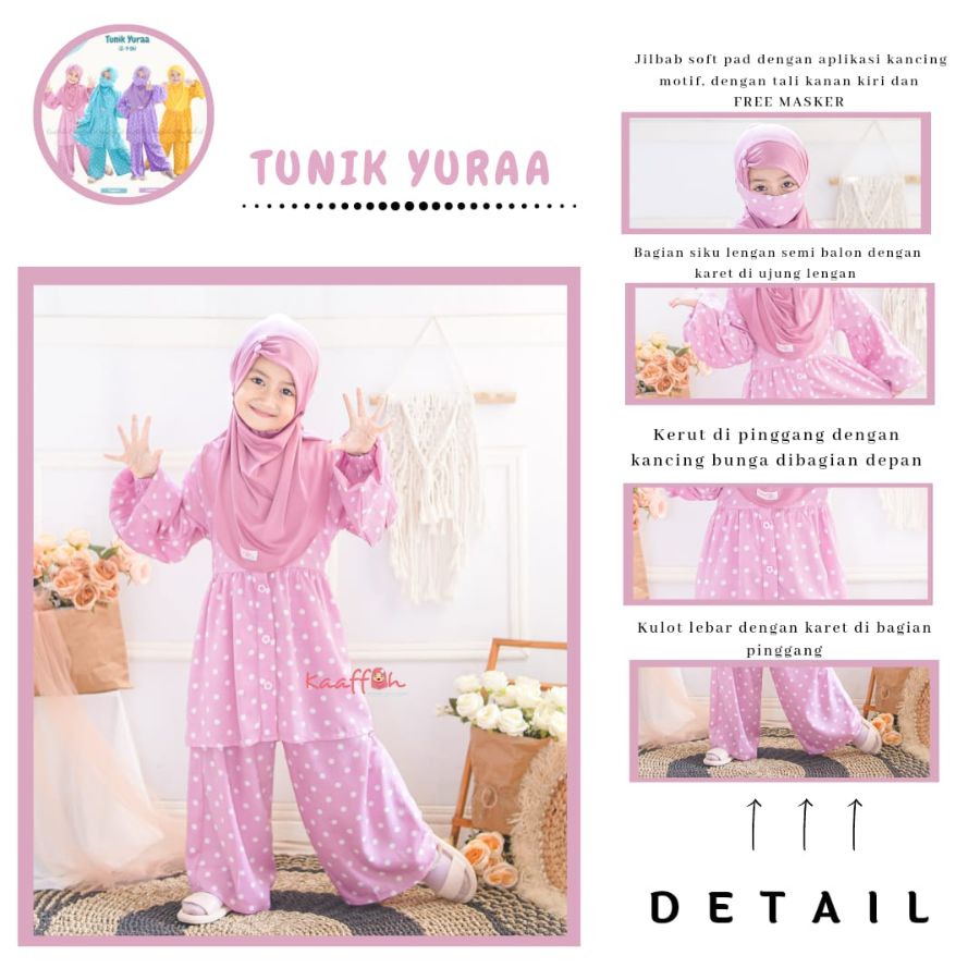 Tunik kaaffah yuraa pink