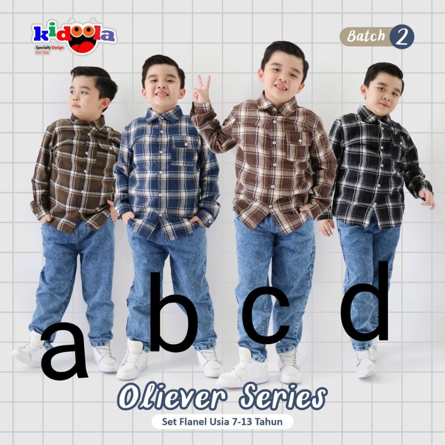 Set Kidoola oliever square flanel jeans 