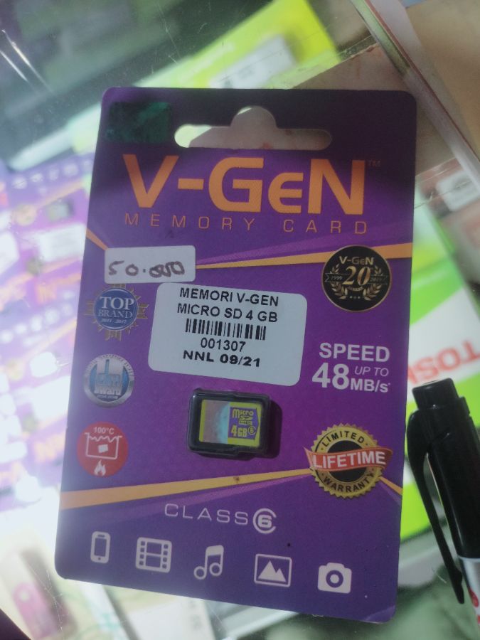MEMORI V-GEN MICRO SD 4 GB
