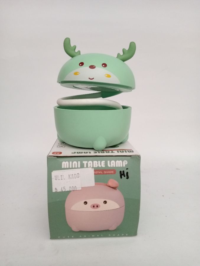 MINI TABLE LAMP/ CUTE ANIMAL SHAPE/ HIJAU 