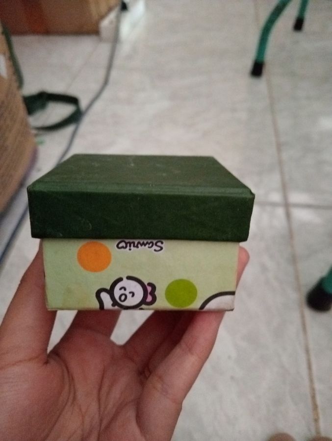 BOX KADO/ 6  6 CM/ MOTIF KEROPI/ HIJAU