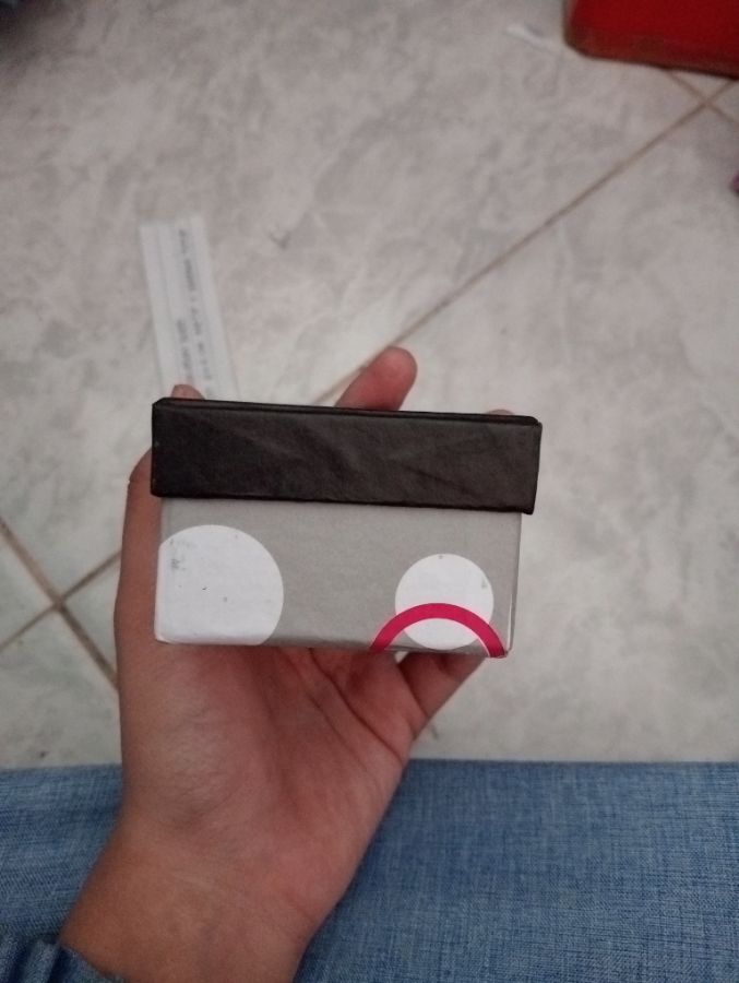 BOX KADO/ 6  6 CM/ MOTIF POLKADOT/ HITAM
