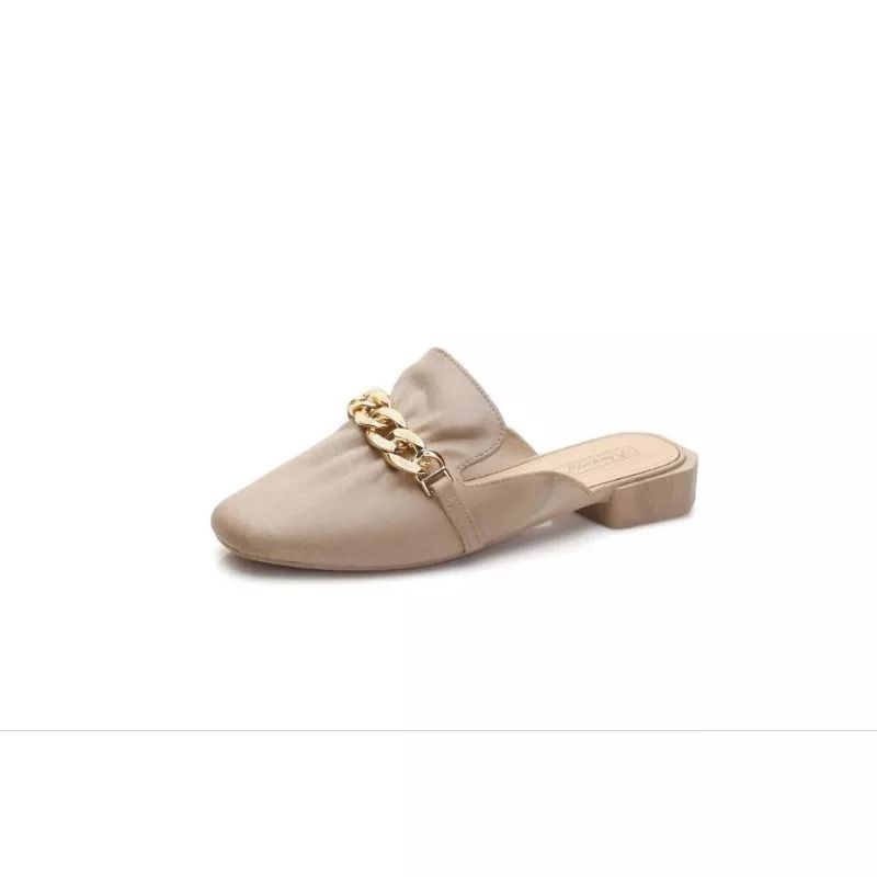  1301-2 WONDERLY Sepatu Wanita Wonderly / Sepatu Sandal Wanita Jelly / Sandal Mules Karet / Sendal Mules Jelly / Sandal Kekinian / Sandal Rantai / Sepatu Mules Variasi: Mocca,36 (24cm)