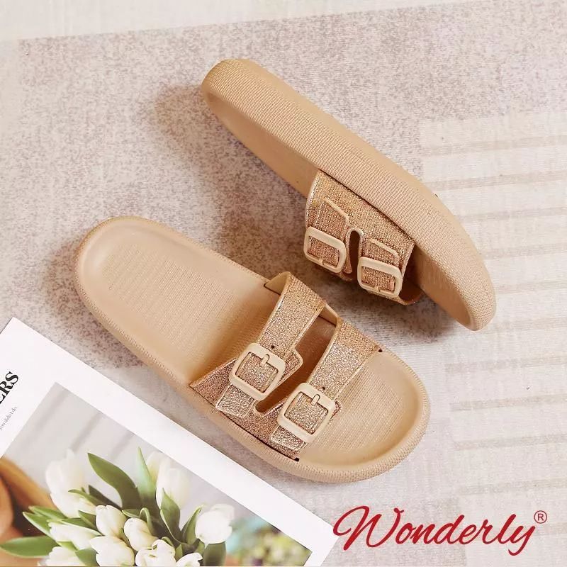  L1920-15 WONDERLY Sandal Wanita/ Sandal Slop Variasi: Mocca,39 (25.5cm)