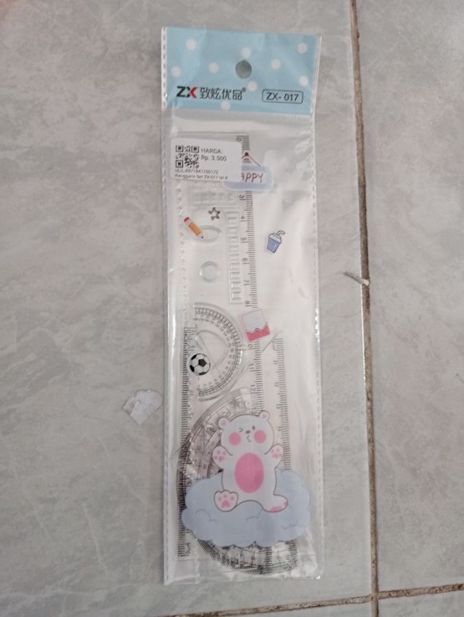 Penggaris Set ZX-017 Isi 4