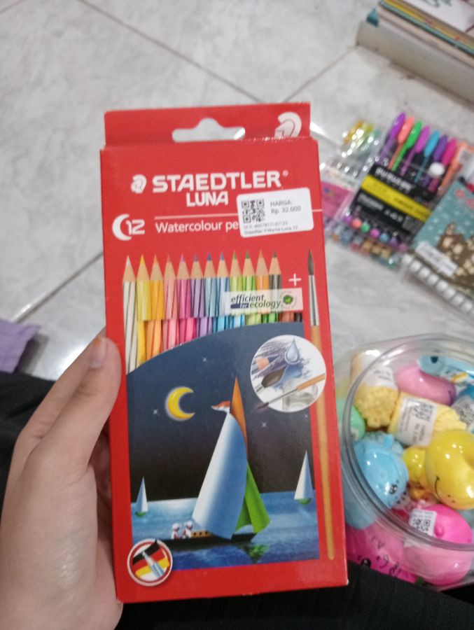 Staedtler Luna - Pensil Warna 12 Warna Besar - Mix - Ecer